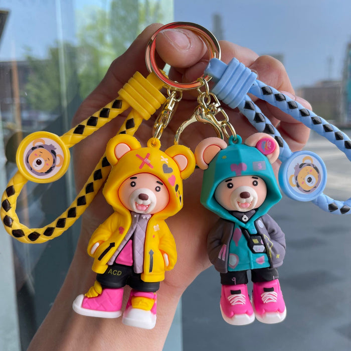 Wholesale Cartoon Fashion Keychain Pendant 3D Doll Couple Bag Pendant Doll Grabbing Machine Small Gift