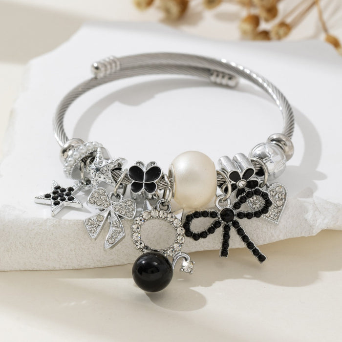 Wholesale DIY bead bracelet bow love pentagram fashion accessory
