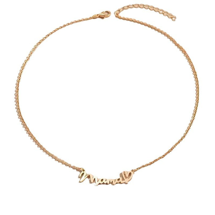 Wholesale New stainless steel necklace with heart-shaped collarbone chain and neck chain necklace