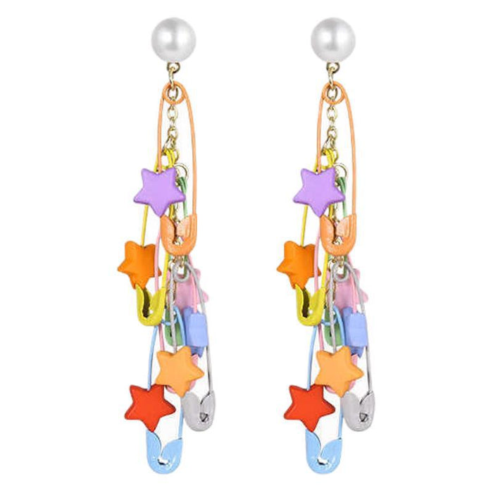 Wholesale Pin long tassel earrings with temperament, exaggerated earrings, niche and versatile earrings