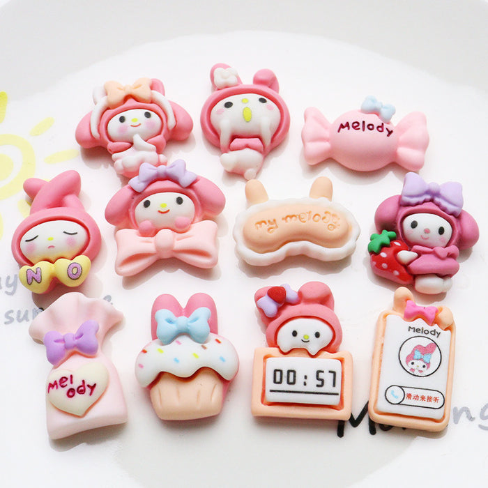 Wholesale 10pcs Cartoon 3D Doll Accessories DIY Resin Accessories JDC-FK-YaoL010