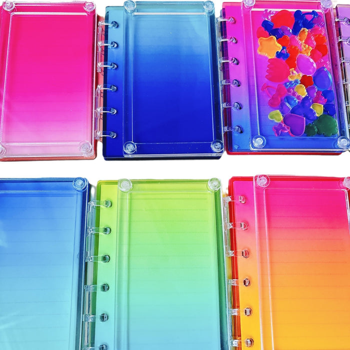 Wholesale Color gradient shake acrylic notebook A7 A5
