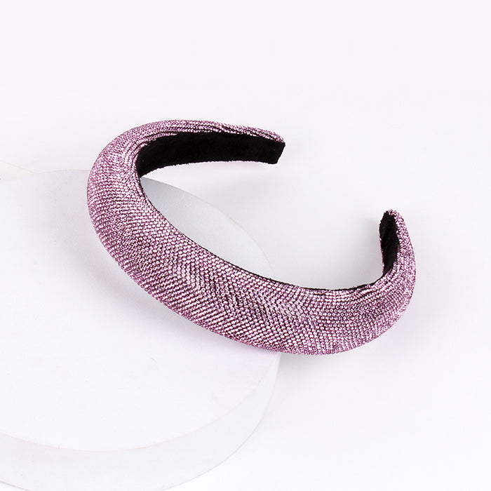 Wholesale Leopard Print Sponge Rhinestone Headband JDC-HD-Mengm004