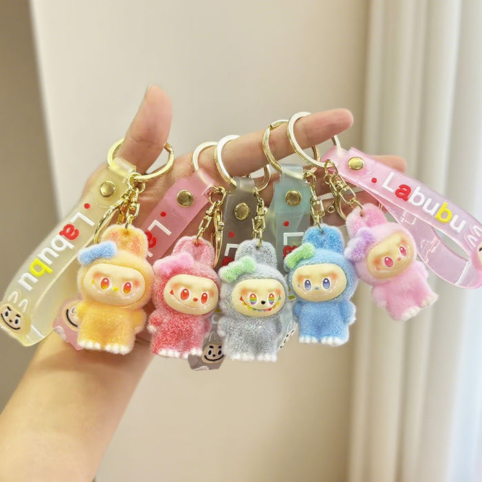 Wholesale Macaron-colored flocking keychain pendant
