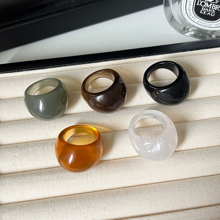 Wholesale Transparent  Resin Ring Women's  Finger Ring