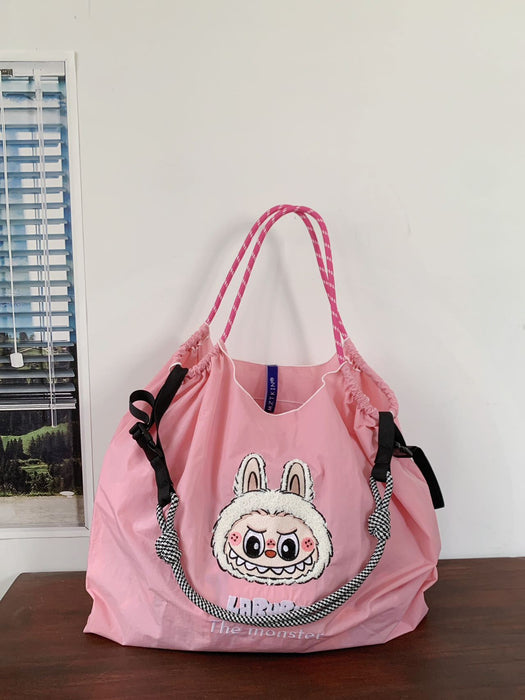 Wholesale embroidered shoulder bag cartoon messenger bag versatile fashion handbag large capacity bag