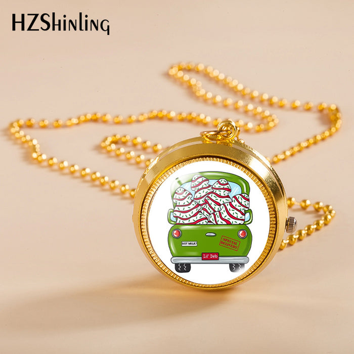 Wholesale Alloy Christmas Monster Grinch Rotating Pocket Watch JDC-PH-XiangL002