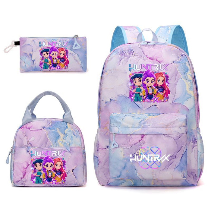 Wholesale Children' s KPOP Series Multi-Color Backpack Bags Three-Piece Set