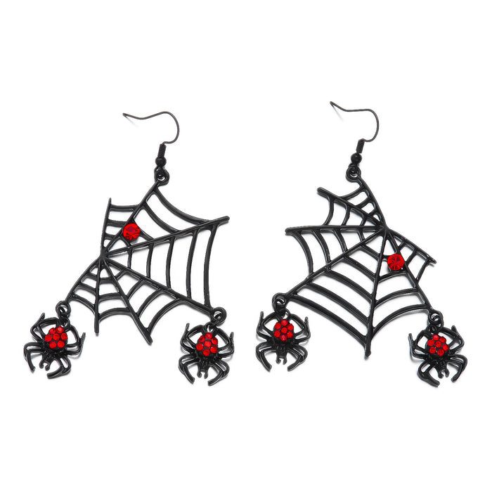Wholesale Red Rhinestone Web Necklace Earring Set Layering Jewelry