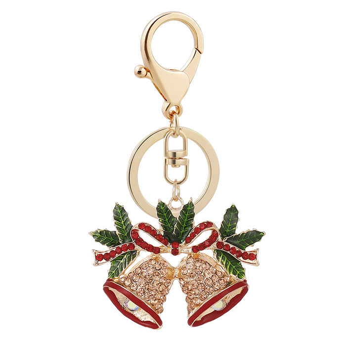 Wholesale Rhinestone Christmas Bell Car Keychain - Fashion Accessory for Boutique