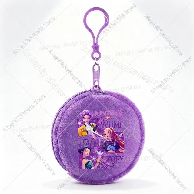 Wholesale Casual Kpop Style Cartoon Coin Purse For Girls Polyester Zipper Wallet Everyday Fashion Accessory Resale Gift