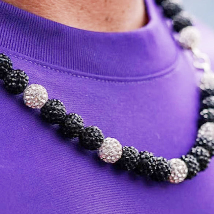 Wholesale Baseball necklace hip hop colorful diamond ball jewelry necklace