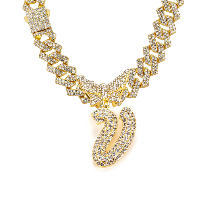 Wholesale Alloy rhinestone pendant necklace