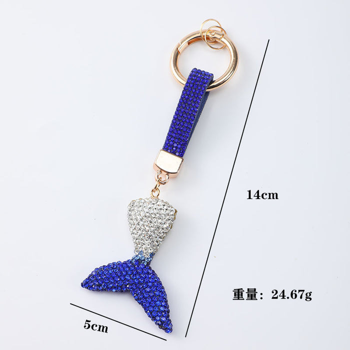 Wholesale Cute polymer clay fish tail keychain