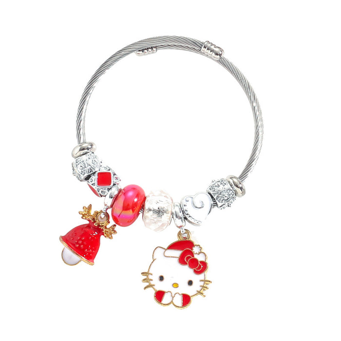 Wholesale Cartoon & Beaded Bracelet Stainless Steel with Bells MOQ≥2