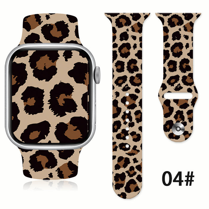 Wholesale Silicone Animal Fur Printed Silicone Watch Strap Wristband JDC-WD-NuoQi031