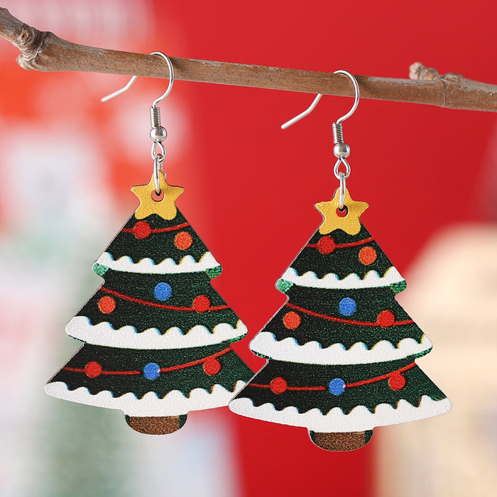 Wholesale  Christmas Lantern Black Cat Pendant Earrings