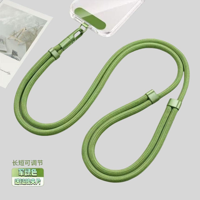 Wholesale Mobile phone lanyard  neck hanging  crossbody  retractable and adjustable anti-lost lanyard with stainless steel clip,  universal style