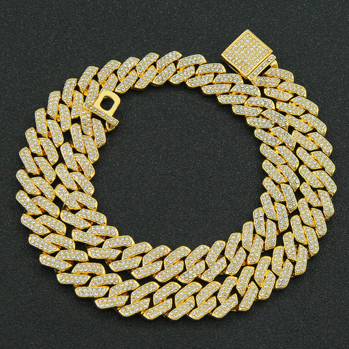 Wholesale hip-hop full-Diamond Cuban chain necklace