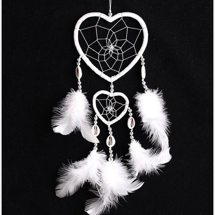 Wholesale Heart Indian Style Dreamcatcher Wall Decor Iron Pink