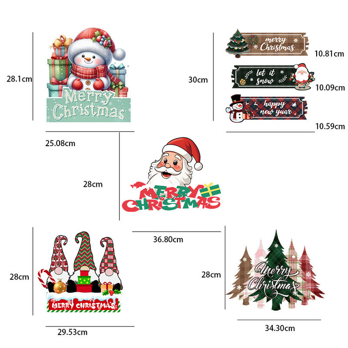 Wholesale Christmas Door Head Decoration Pendant Party Scene Atmosphere Decoration Paper Creative Small Door Hanging