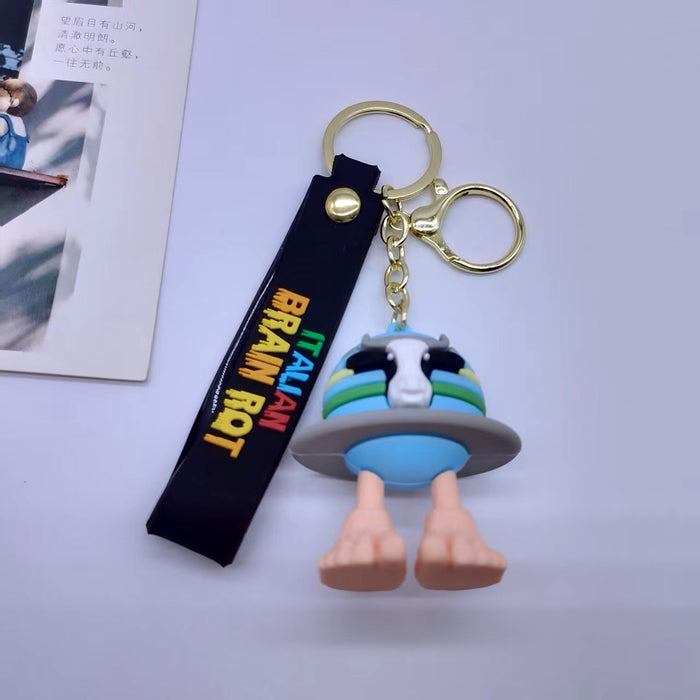 Wholesale Keychain Quirky Abstract Wooden Stick Bigfoot Doll Keychain Pendant