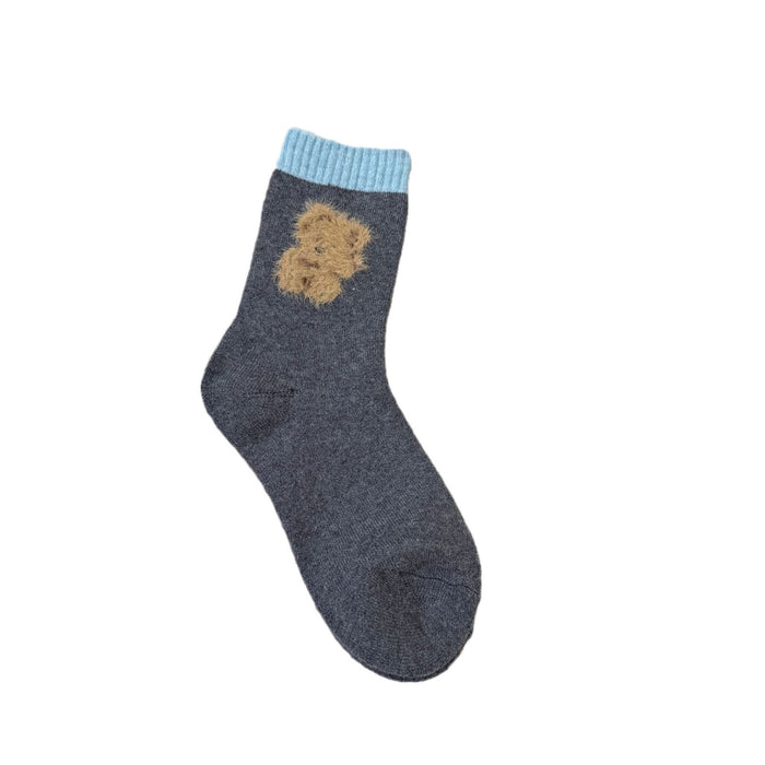 Wholesale Cute socks with contrasting colors, thick and warm socks, looped socks, stacked socks