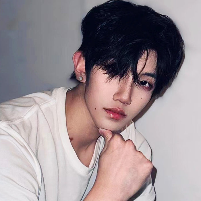 Wholesale studs men's simple design niche black titanium steel boys earrings