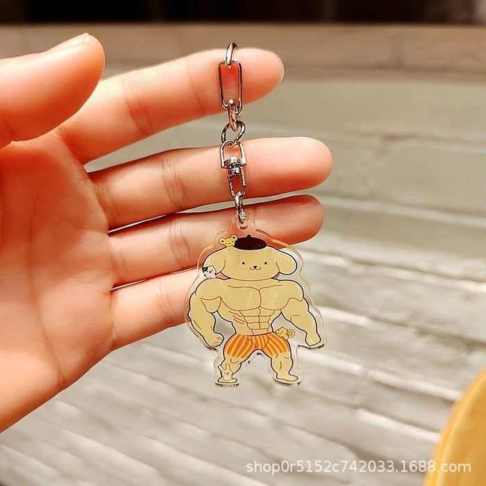 Wholesale Acrylic Keychain Cartoon Cute  Accessories Pendant Small Gift