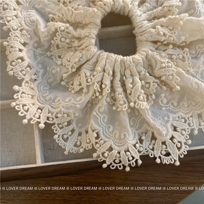 Wholesale New lace lace fabric large headband with high ponytail and versatile hair accessories