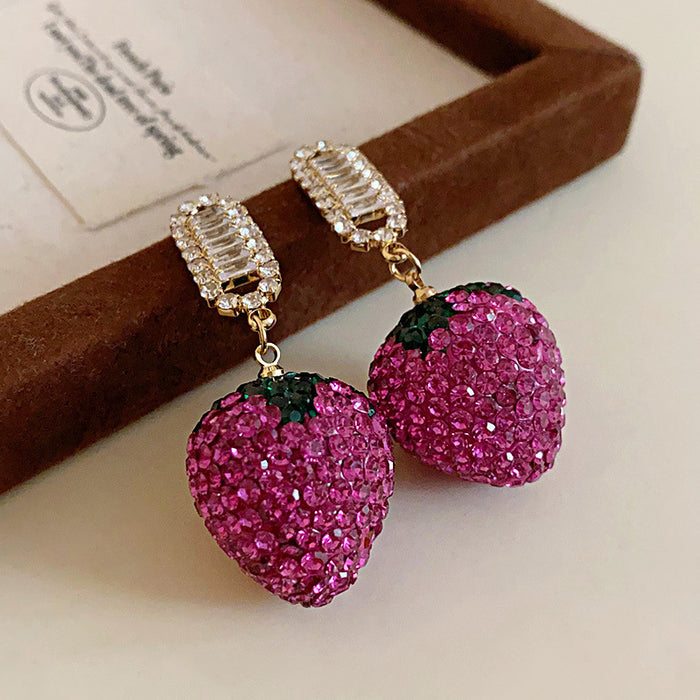 Wholesale Alloy Cherry Earrings Cute Design Fashion Jewelry Accessory