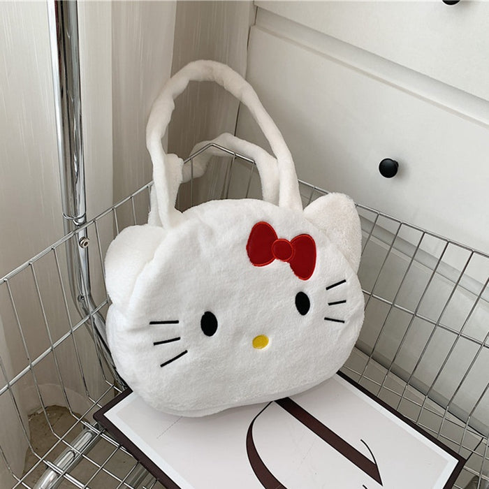 Wholesale Cute Cartoon Doll Large Capacity Single Shoulder Student Book Bag Plush Handbag Women's Bag