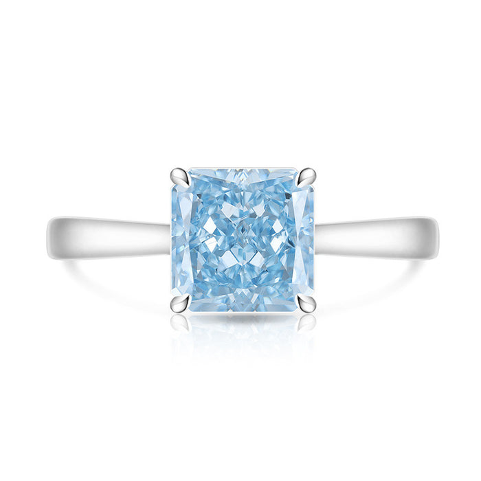 Wholesale Geometric High Carbon Diamond Ring Real Gold Plated Fashion Jewelry Accessory for Women Boutique Resale