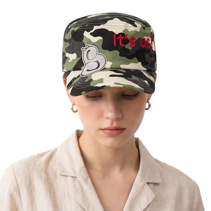 Wholesale Camouflage Rhinestone Embroidered Baseball Cap Summer Sun Hat