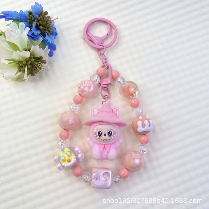 Wholesale New Flocked Wizard Plush Cute Phone Chain Keychain Bag Doll Pendant Accessories