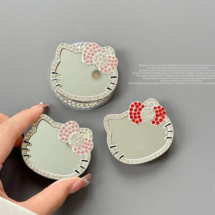 Wholesale Rhinestone Glass Mirror Cat Phone Grips