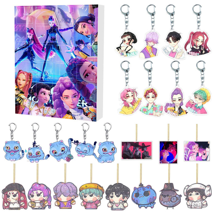 Wholesale KPOP Christmas Advent Calendar Blind Box Backpack Acrylic Pendant Keychain Pendant