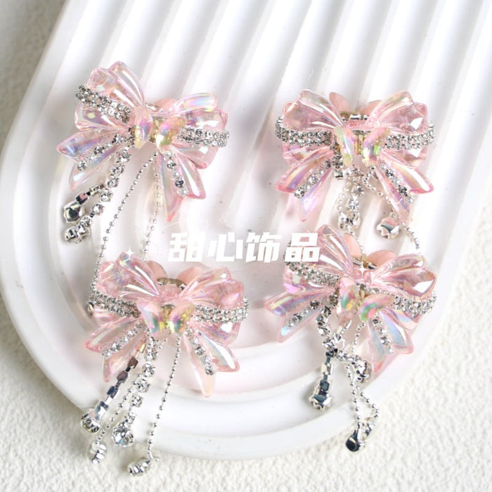 Wholesale Crystal Butterfly Shiny Tassel Loose Beads JDC-BDS-NYX022