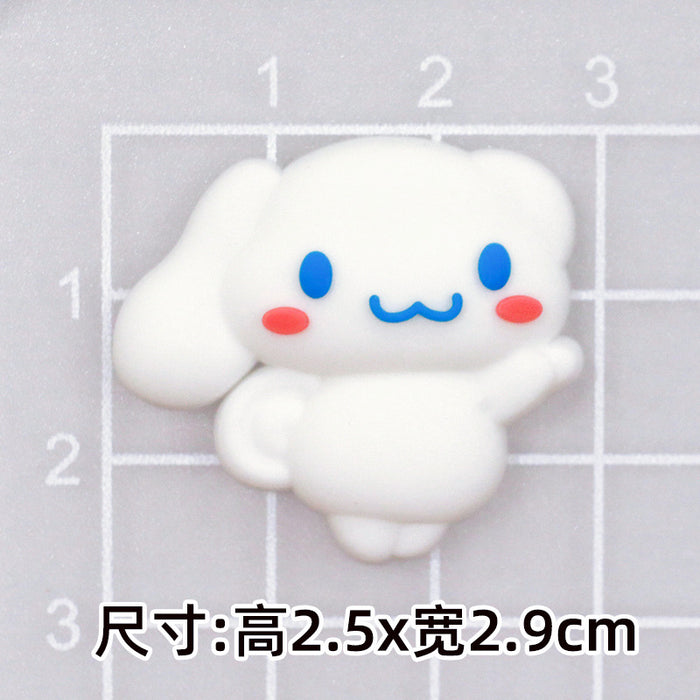 Wholesale 10pcs Cartoon Slippers Accessories Phone Case PIAD Set Hairpin Decorative PVC Soft Adhesive Patch