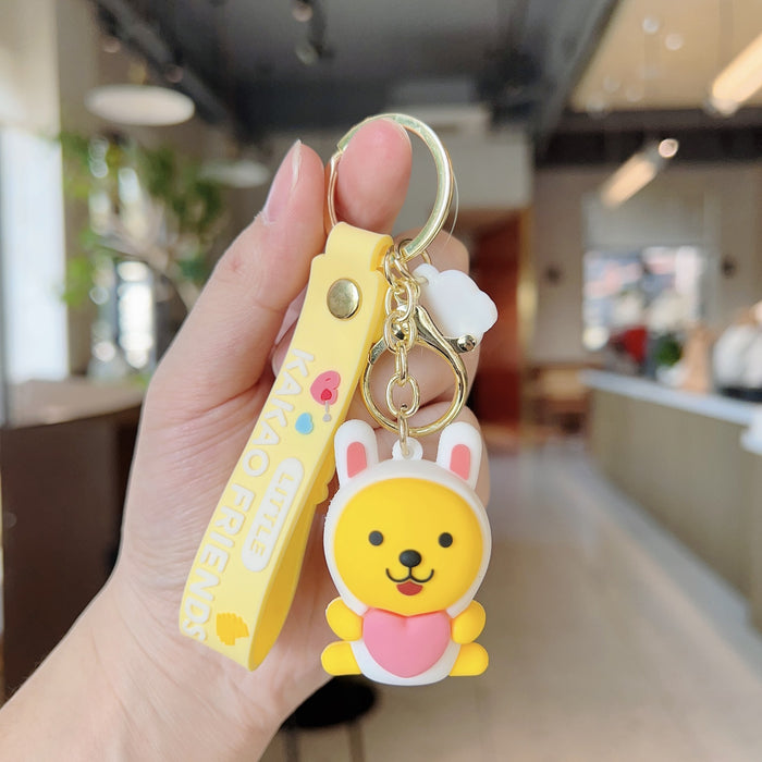 Wholesale Silicone Cartoon Doll Teddy Bear Keychain JDC-KC-WC013