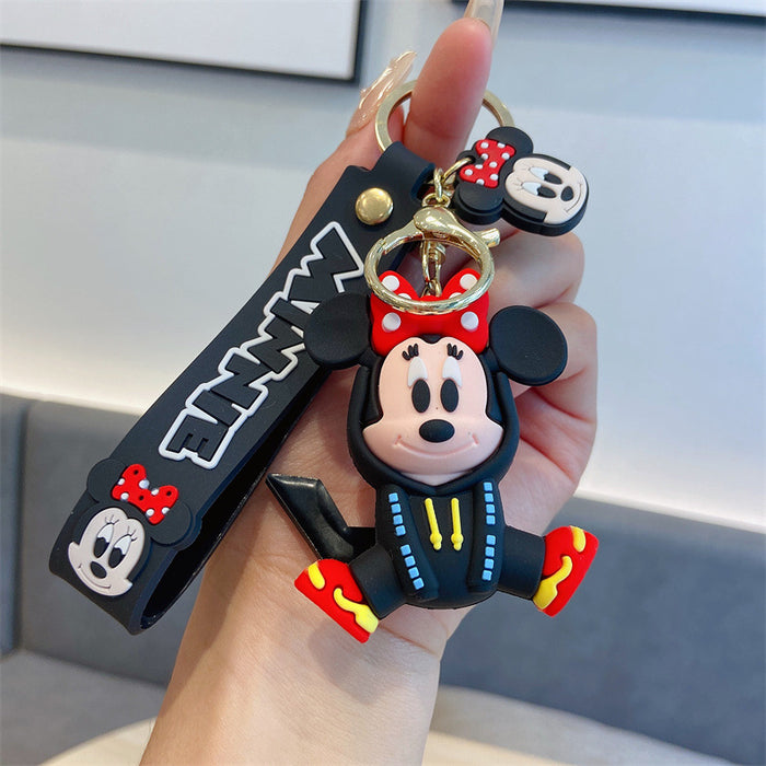 Wholesale Cartoon sweater sitting posture Keychain Car bag pendant cute doll