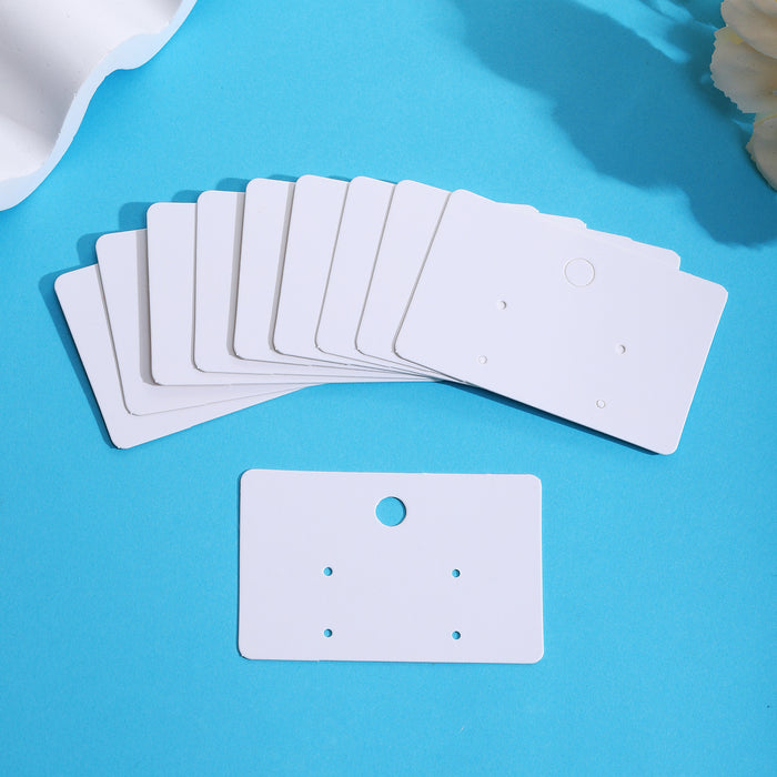 Wholesale Earrings Card Small Ear Stud Blank White Earrings Paper Card  All-match Jewelry Packaging Cardboard