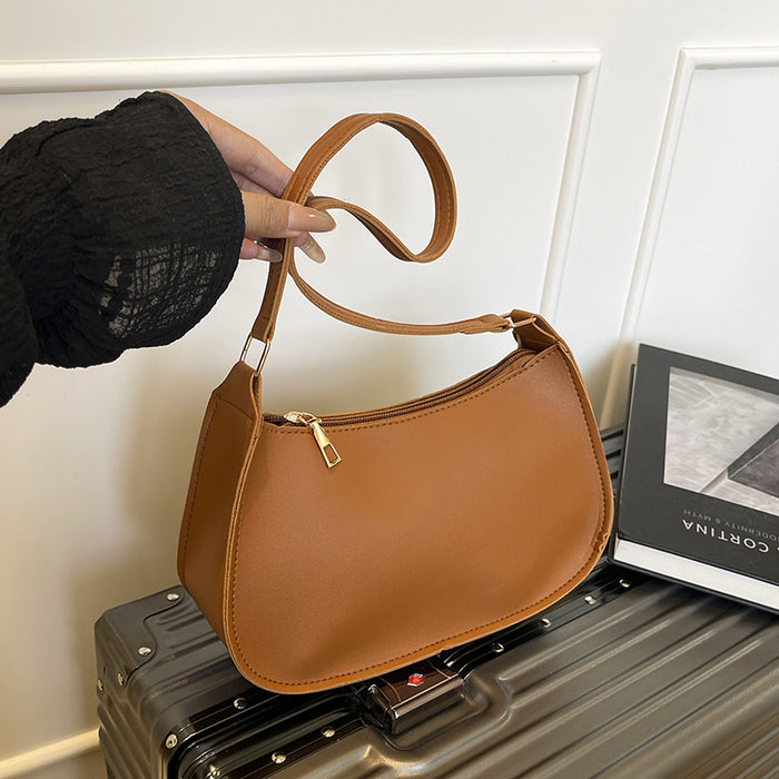 Wholesale Solid color simple small square bag women' s new high-end underarm shoulder bag popular underarm bag