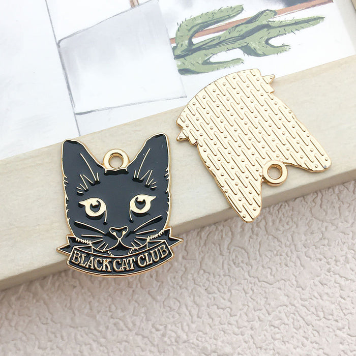 Wholesale  Mixed 10 cartoon black and white cat jewelry pendant earrings necklace pendant