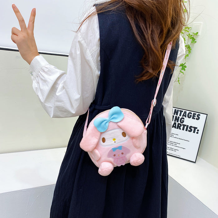 Wholesale Cute cartoon crossbody bag, new single shoulder plush bag, portable pocket wallet