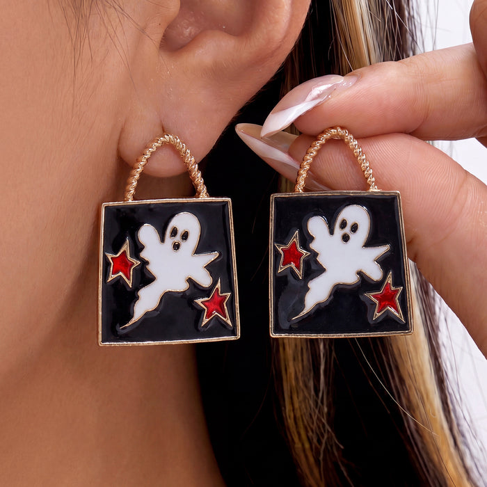 Wholesale Stylish Earrings Set Pumpkin Cat Ghost Alloy Jewelry Accessory