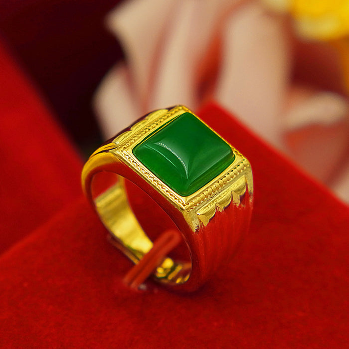 Wholesale Brass gold-plated ring set in men's style