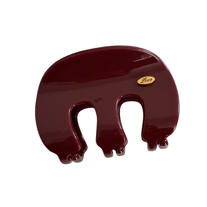 Wholesale M-shaped Love Gold Label Women's Head Hair Shark Clip Leopard print