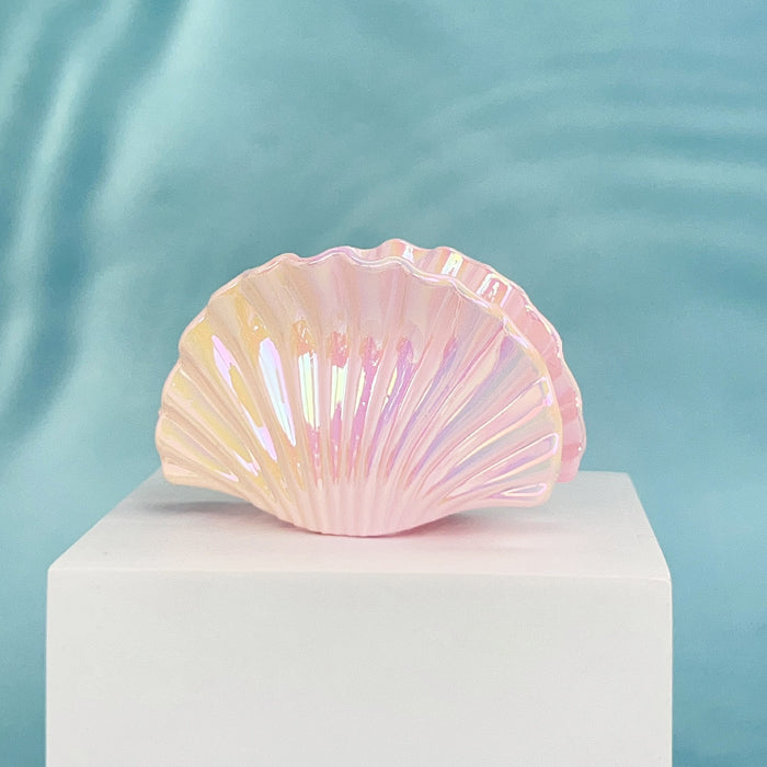 Wholesale Electroplated Plastic Hair Claw Clip with Gradient Shell Design Boutique
