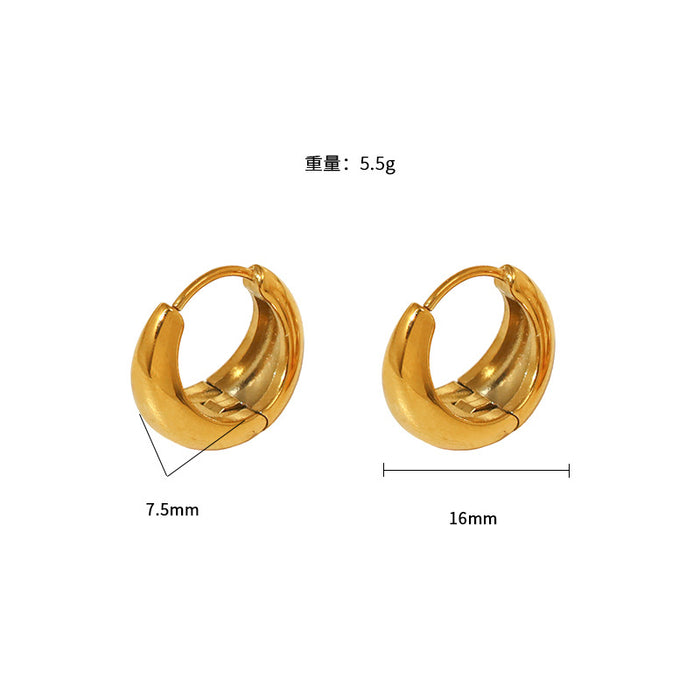 Wholesale  retro  ear buckle simple circle temperament earrings